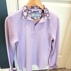 Orvis Women's Signature Print Trim Sweatshirt - Purple Lavender Fog